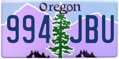 OR license plate 994JBU