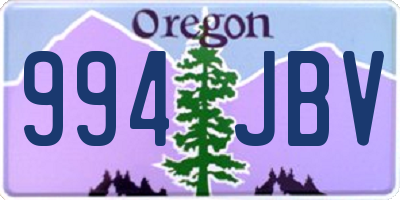 OR license plate 994JBV