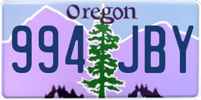 OR license plate 994JBY