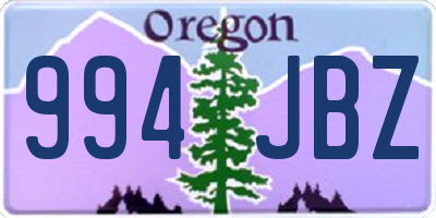 OR license plate 994JBZ