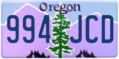 OR license plate 994JCD