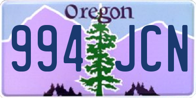 OR license plate 994JCN
