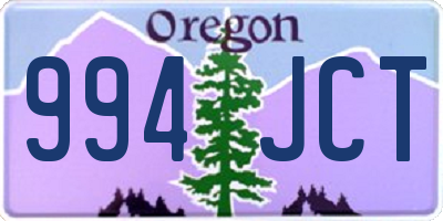 OR license plate 994JCT