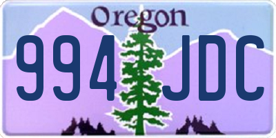 OR license plate 994JDC