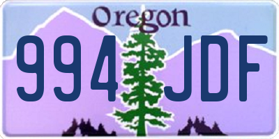 OR license plate 994JDF