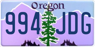 OR license plate 994JDG