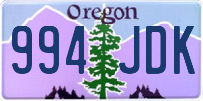 OR license plate 994JDK