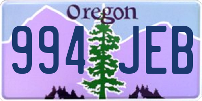 OR license plate 994JEB