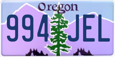 OR license plate 994JEL