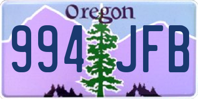 OR license plate 994JFB