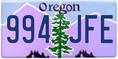 OR license plate 994JFE