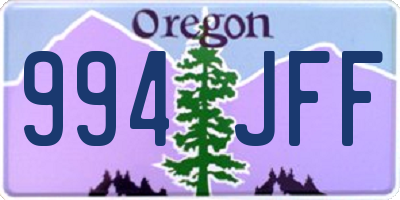 OR license plate 994JFF