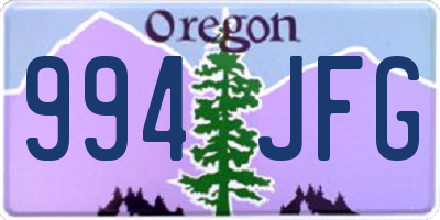 OR license plate 994JFG