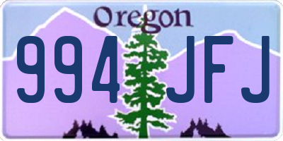 OR license plate 994JFJ