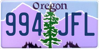 OR license plate 994JFL