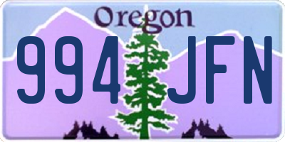 OR license plate 994JFN