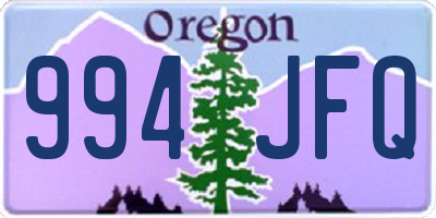 OR license plate 994JFQ