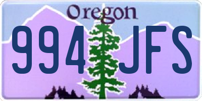 OR license plate 994JFS