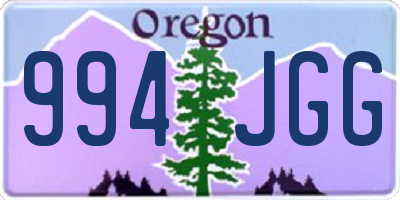 OR license plate 994JGG