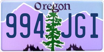 OR license plate 994JGI