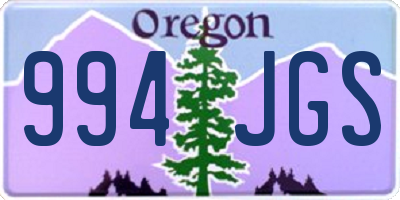 OR license plate 994JGS