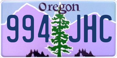 OR license plate 994JHC