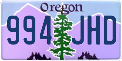 OR license plate 994JHD