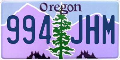 OR license plate 994JHM