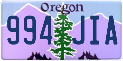 OR license plate 994JIA