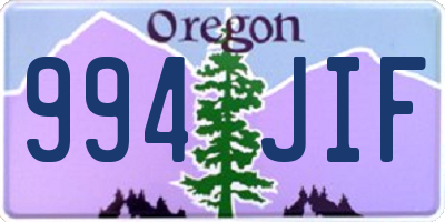 OR license plate 994JIF