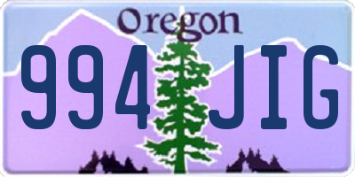 OR license plate 994JIG