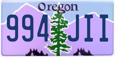 OR license plate 994JII