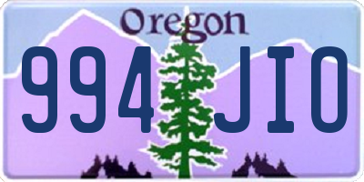 OR license plate 994JIO