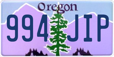 OR license plate 994JIP