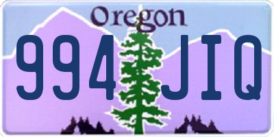 OR license plate 994JIQ