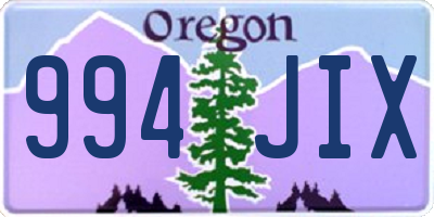 OR license plate 994JIX