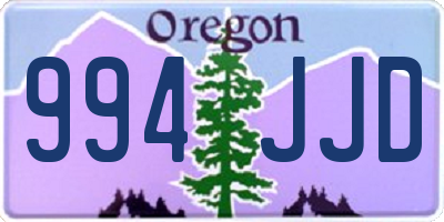 OR license plate 994JJD