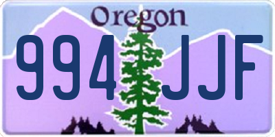 OR license plate 994JJF
