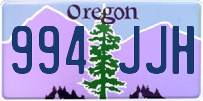 OR license plate 994JJH