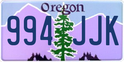 OR license plate 994JJK