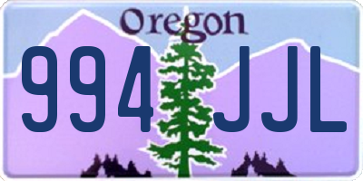 OR license plate 994JJL