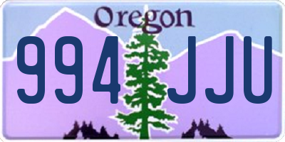 OR license plate 994JJU