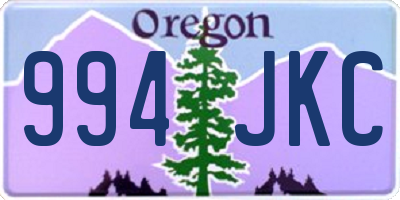 OR license plate 994JKC