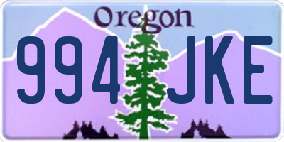 OR license plate 994JKE