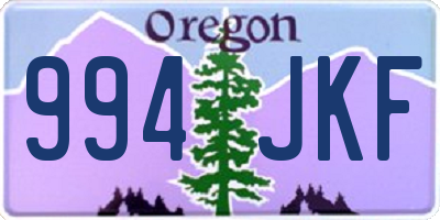 OR license plate 994JKF