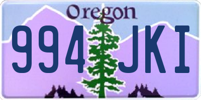 OR license plate 994JKI