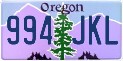 OR license plate 994JKL