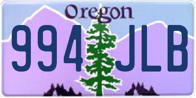 OR license plate 994JLB