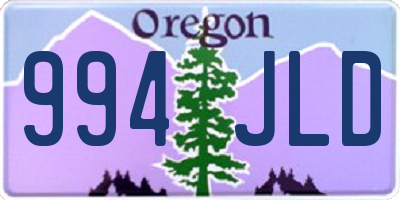 OR license plate 994JLD