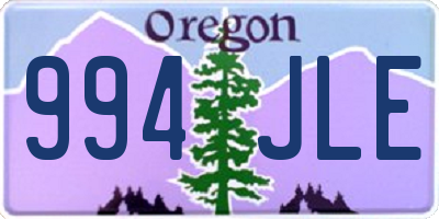 OR license plate 994JLE